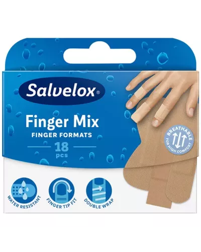 Salvelox Finger Mix Pansement Pour Les Doigts 18 Unités