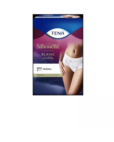 Tena Silhouette Normal Taille M Blanc 12 unités.