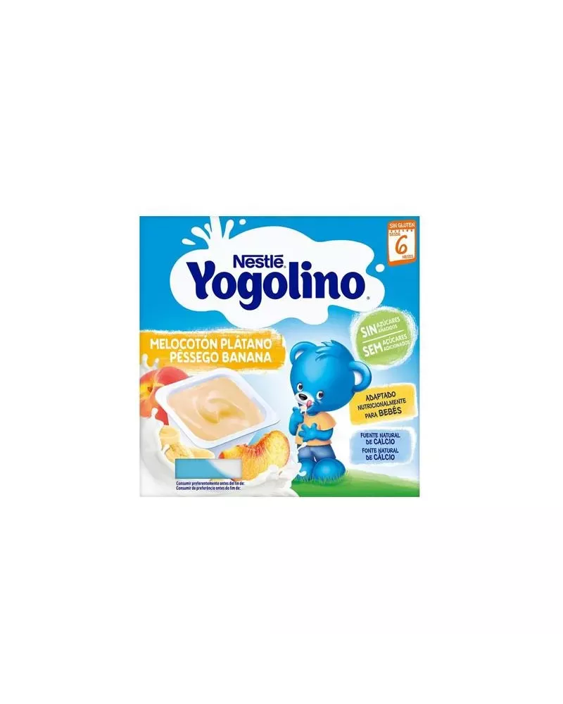 Nestle Nestlé Yogolino Melocotón y Plátano 6m 4x 100g