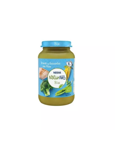 Nestle Nestlé Naturnes Bio Tarrito Brócoli, Guisantes y Pavo 6m 190g