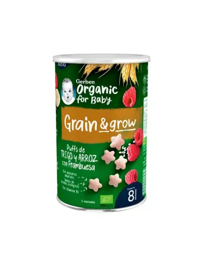 Gerber Snack Organic Céréales et Framboises 35g