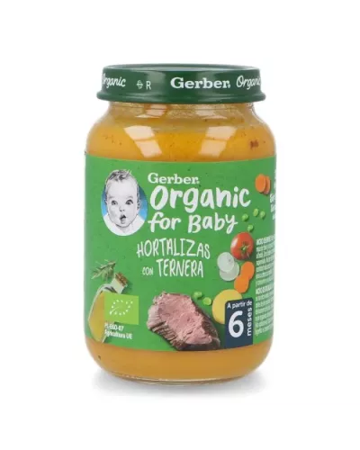 Gerber Organic Légumes Veau 1U 190g