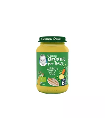 Gerber Organic Guisante Patata Pollo 1U 190g