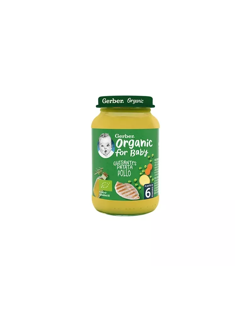 Gerber Organic Poulet Aux Pois Et Aux Pommes De Terre 1U 190g