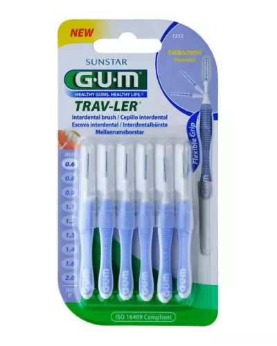 Sunstar Gum Pinceau Interdentaire 0,6mm Trav-Ler 6 unités