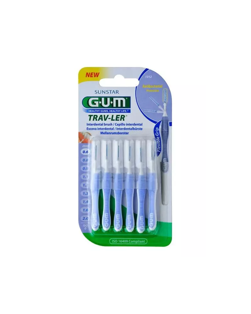 Sunstar Gum Interdental Brush 0,6mm Trav-Ler 6 Uds