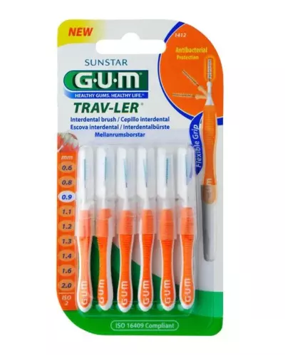 Sunstar Gum Cepillo Interdental 0,9mm Trav-Ler 6 Uds