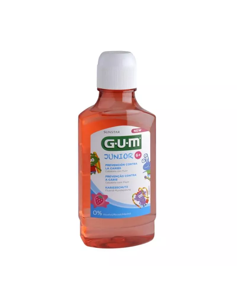 Gum Junior Bain de bouche Sabor Fresa 6 Años 300ml