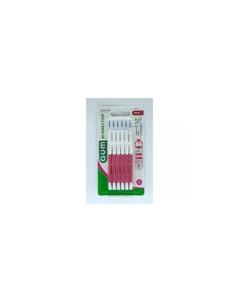 Gum Bi-Directional Cepillo Interdental 1,2 Mm Talla L 6 Unidades