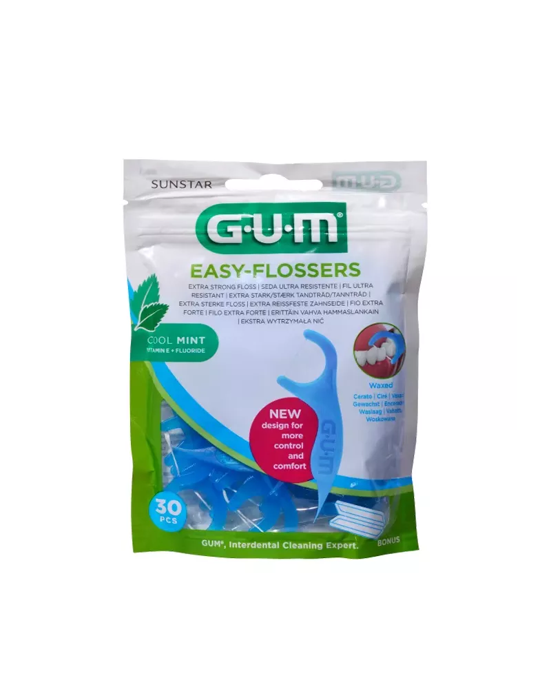 Gum Sunstar Easy Flossers Cool Mint Vit-E Fluor 30 Units