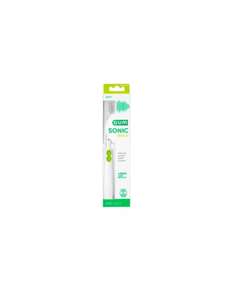 Gum Sonic Daily Brosse Blanche à Piles