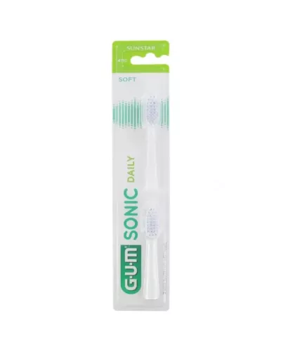 Gum Sonic Daily Recambios Cepillo Blanco 2U
