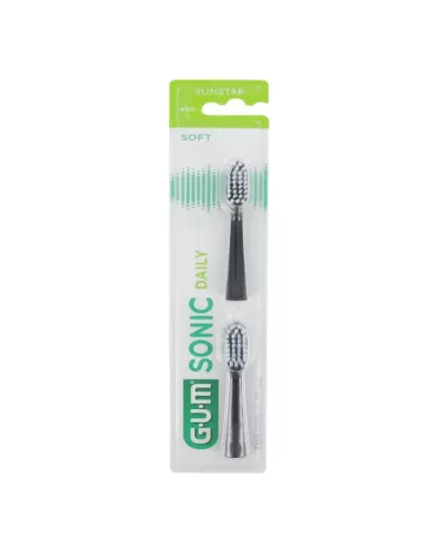 Gum Sonic Recharges quotidiennes Brosse noire 2U