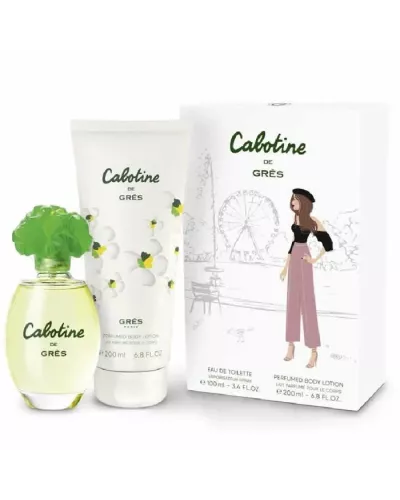 Gres Cabotine Eau de Toilette Spray 100ml Gift Set (2 Items)