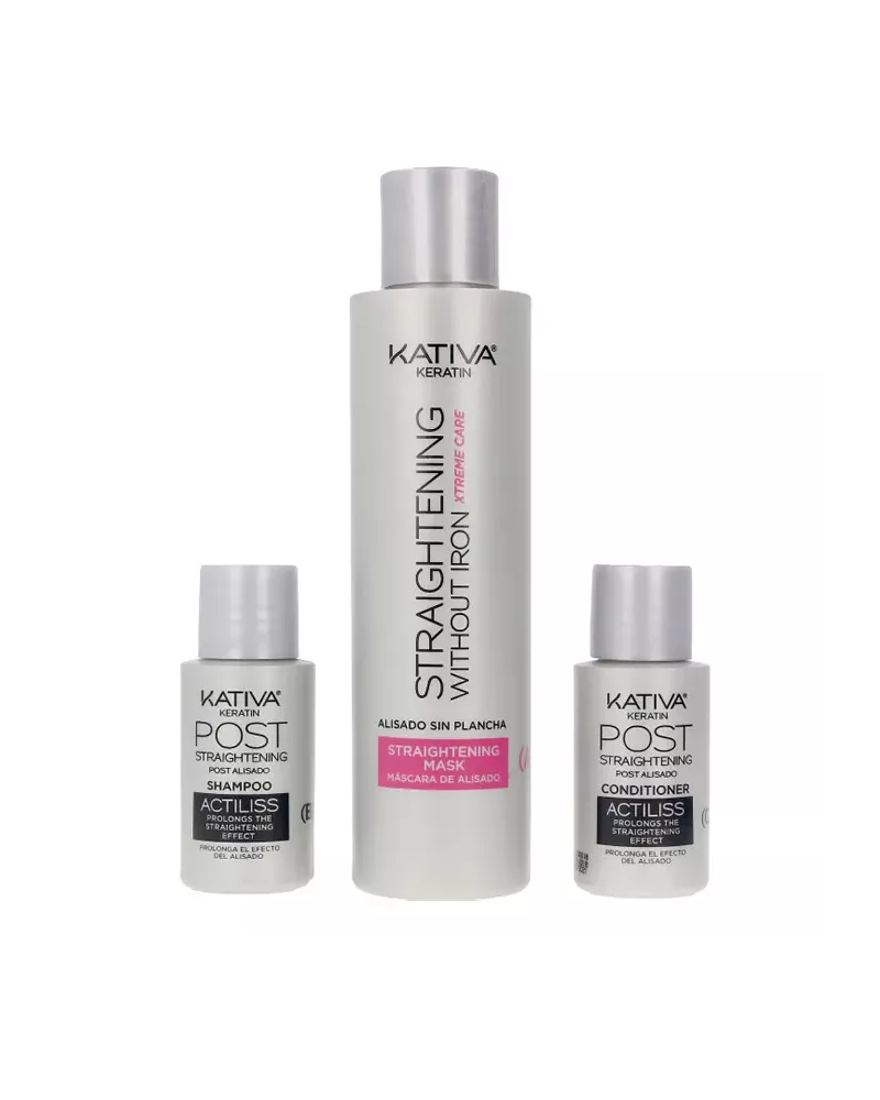 Kativa Keratina Anti-Frizz Suavizante Sin Plancha Xtrem Care 30 Días Pack 3 Productos