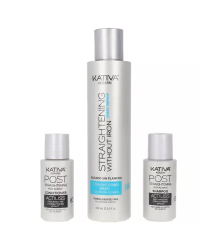 Keratin Anti-Frizz Smoothing Without Iron, Repair Hair, 3-Product Set