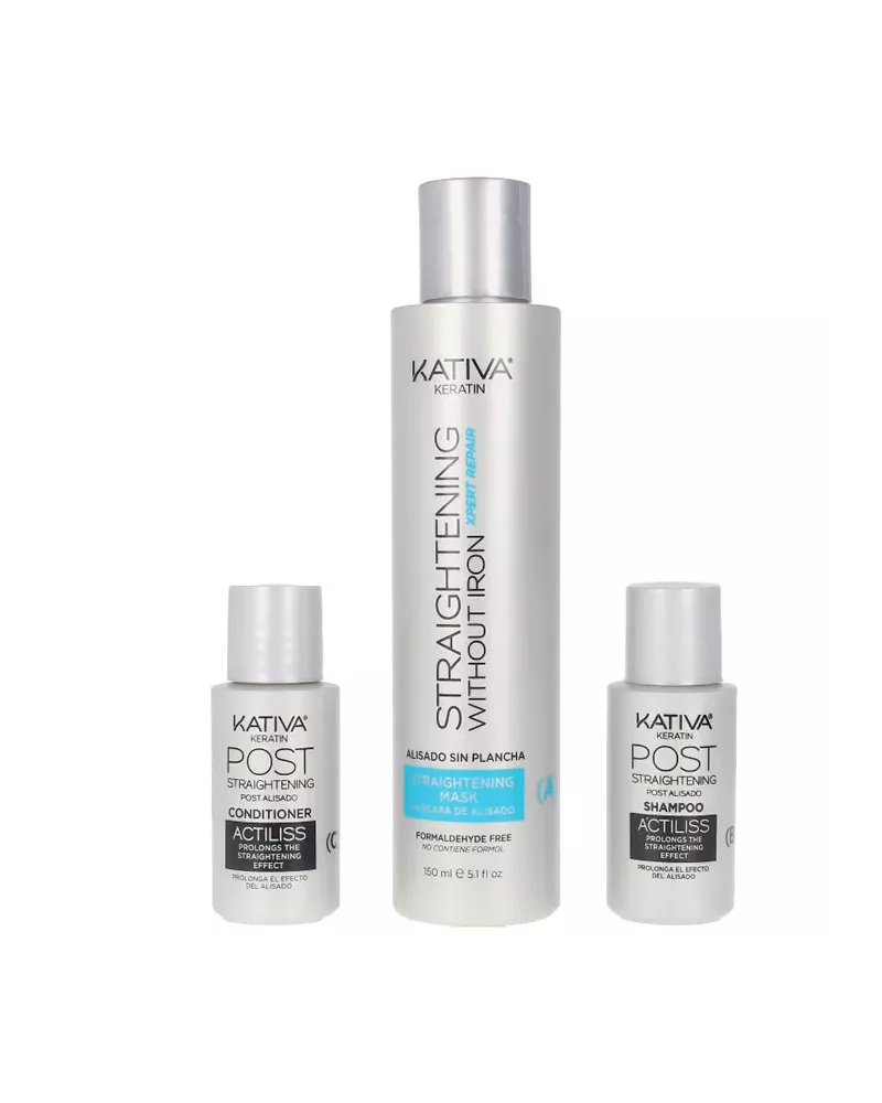 Keratin Anti-Frizz Smoothing Without Iron, Repair Hair, 3-Product Set