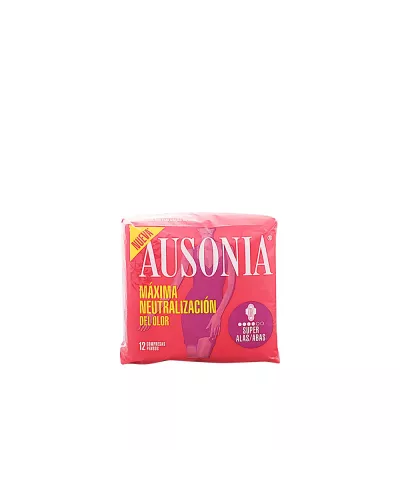 Ausonia Super Plus Avec Ailettes Serviettes Hygiéniques 12 Unités