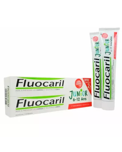 Fluocaril Junior Red Fruits Tooth Paste 2x75ml
