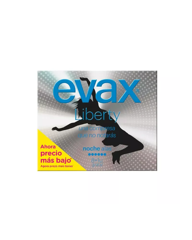 Evax Liberty Nuit Normal Avec Ailettes Serviettes Hygiéniques 12 Unités