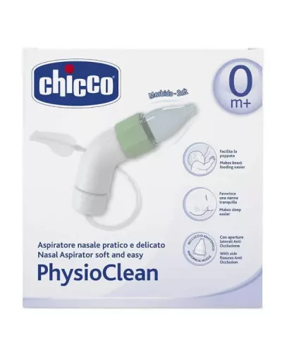 Chicco Aspirateur Nasal Soft Et Easy Physioclean 0M+ 1 Unités