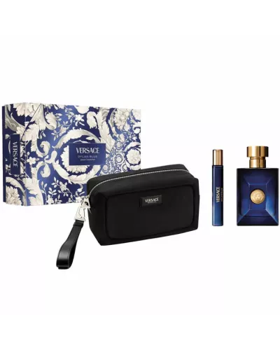 Versace Dylan Blue Pour Homme Eau de Toilette Spray 100ml Gift Set of 3