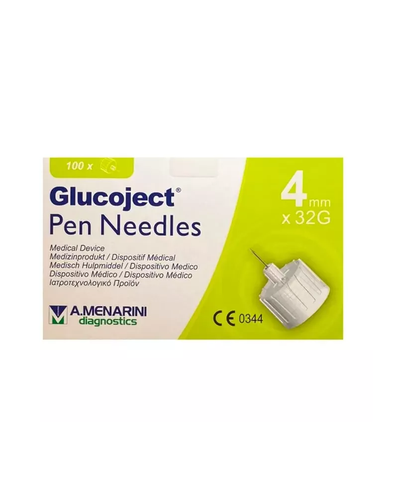 Menarini Glucoject Insulin Needle 32gx4mm 100U