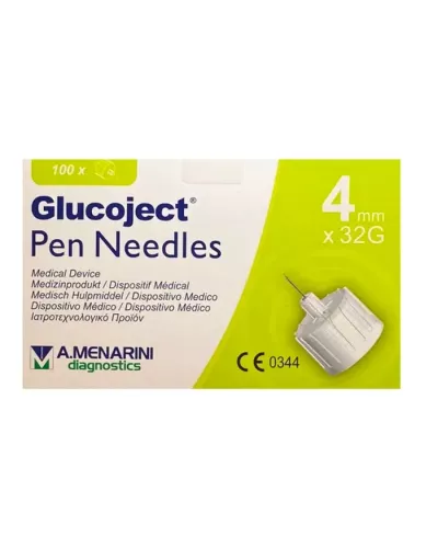 Menarini Glucoject Aiguille à Insuline 32gx4mm 100U