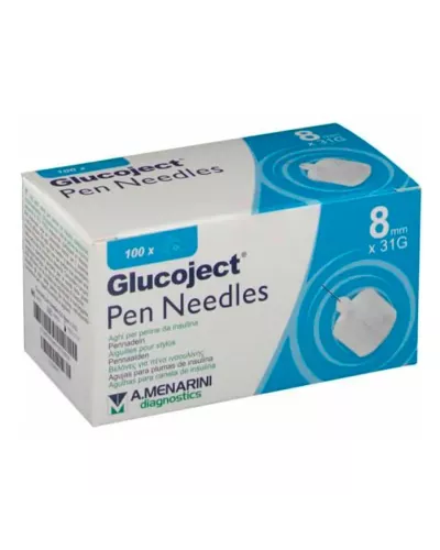 Menarini Glucoject Insulin Needle 31gx8mm 100 Uds
