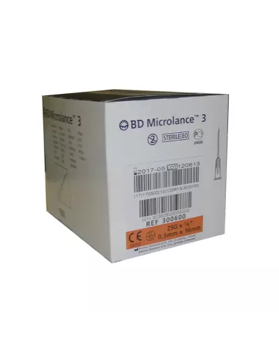 BD Microlance Aiguille 0,5mm x 16mm 100 Unités