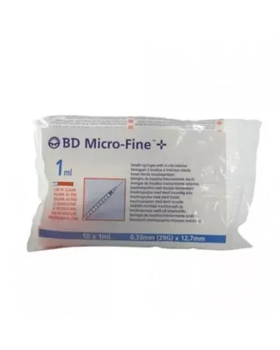 B.d Ultra Fine Jeringa Para Insulina U 100 1ml 29g X 12,7 Mm 10 Unidades Becton Dickinson