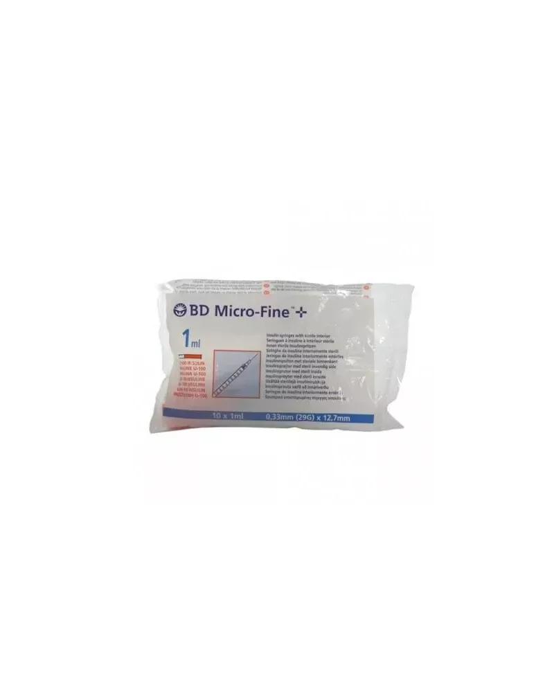 B.d Ultra Fine Jeringa Para Insulina U 100 1ml 29g X 12,7 Mm 10 Unidades Becton Dickinson