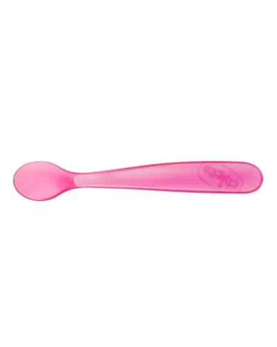 Chicco Duplo Soft Pink Silicone Spoon 6m+ 2 Unités