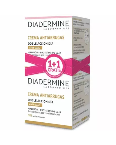 Diadermine Double Action Crème De Jour Antiride 50ml Coffret 2 Produits