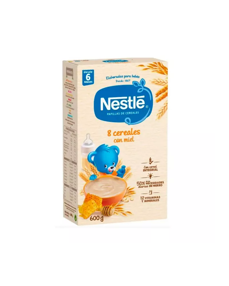 Nestlé Papilla 8 Cereales Con Miel y Bífidus 600g