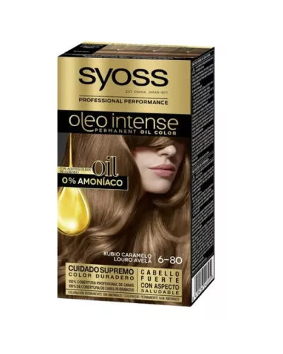 Syoss Oleo Intense Permanent Hair Color 6-80 Caramel Blonde