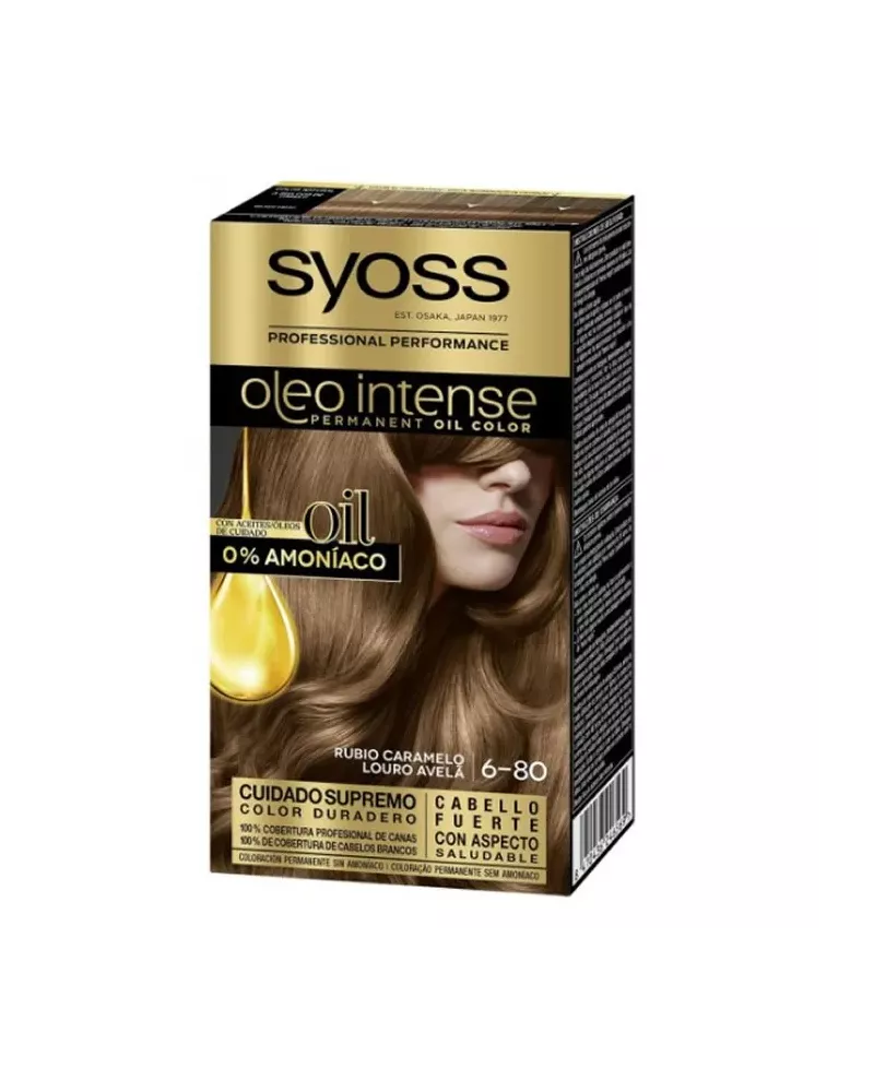 Syoss Oleo Intense Permanent Hair Color 6-80 Caramel Blonde