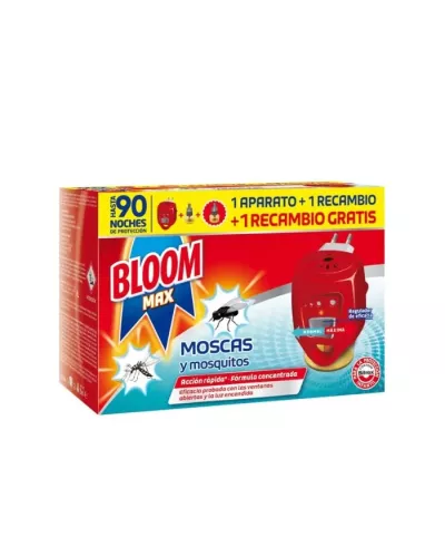 Bloom Max Flies & Mosquitoes 1 Electric Device + 2 Refill