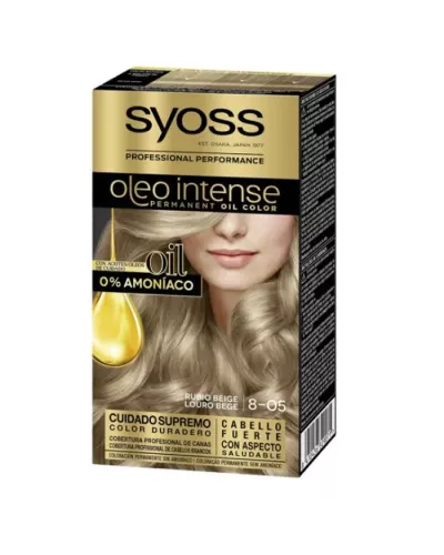 Syoss Oleo Intense Permanent Hair Color 8-05 Beige Blonde