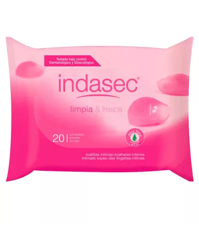 Indasec Clean & Fresh Intimate Wipes 20 Units