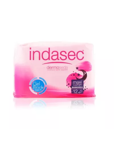 Indasec Dermoseda Good Night Incontinence Compress Maxi 12 Unités