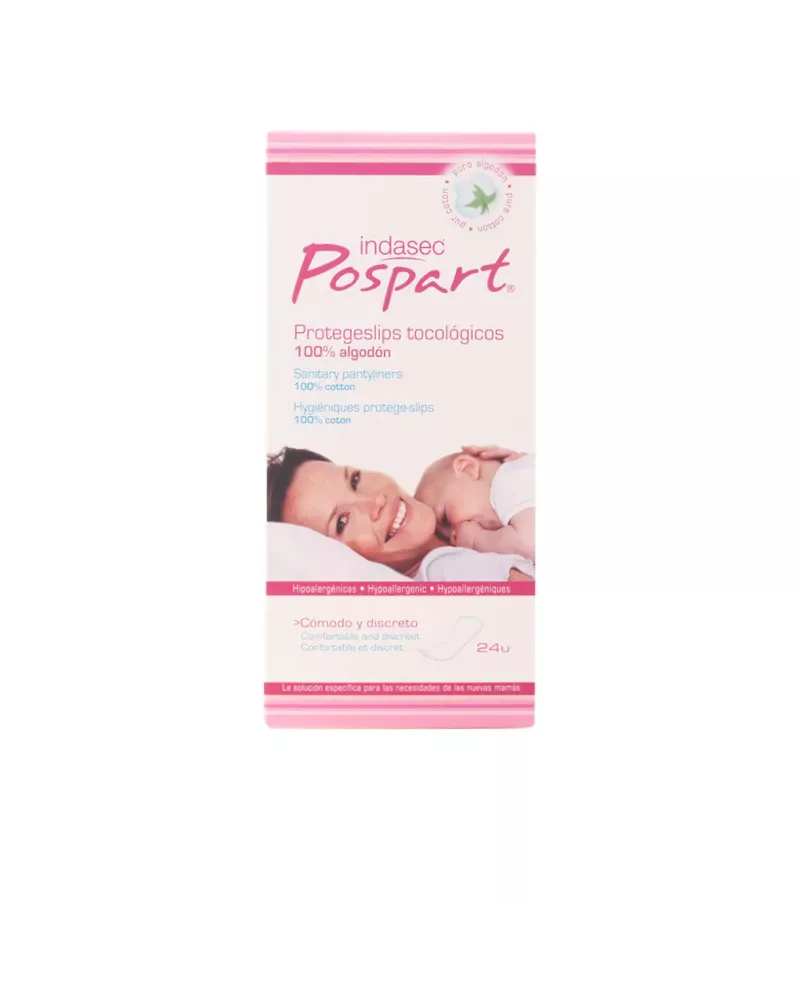Indasec Pospart Protegeslip Tocologico 100% Coton 24 Unités