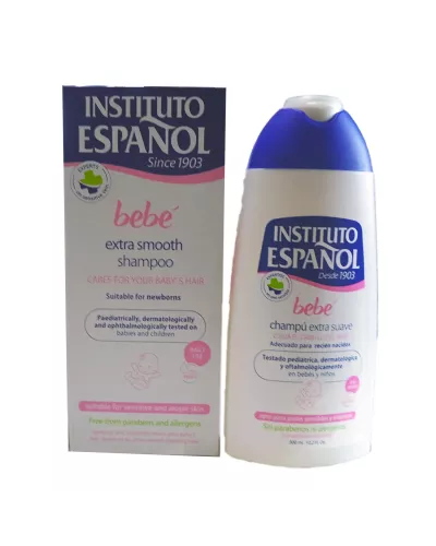 Instituto Español Champú para Bebés Suave para Recién Nacidos Piel Sensible Sin Alergénicos 300ml