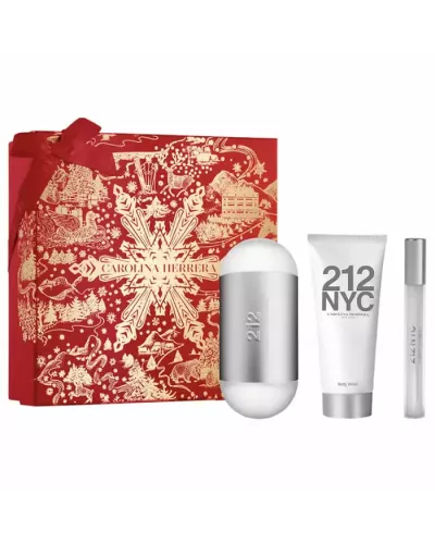 Carolina Herrera 212 Nyc Eau De Toilette Spray 100ml Set 3 Piezas