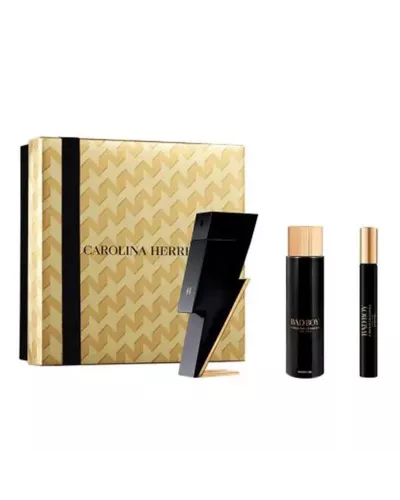 Carolina Herrera Estuche Bad Boy Eau De Toilette 100ml Gel De Baño 100ml Eau De Toilette 10ml