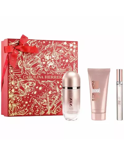 Carolina Herrera 212 Vip Rose Eau De Parfum Vaporisateur 80ml Coffret 3 Produits