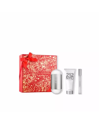 Carolina Herrera 212 NYC Eau de Toilette Spray 100ml Set de 3 productos