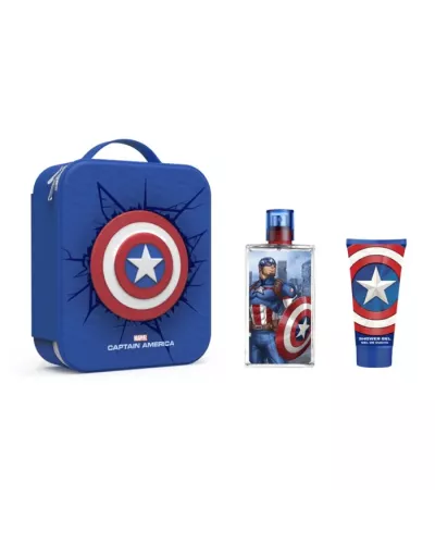 Marvel Captain America Eau De Toilette Vaporisateur 100ml Coffret 3 Produits