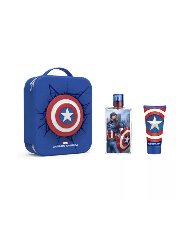 Marvel Captain America Eau De Toilette Vaporisateur 100ml Coffret 3 Produits