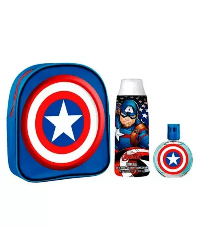 Captain America Eau de Toilette Spray 50ml Gift Set with 3 Products